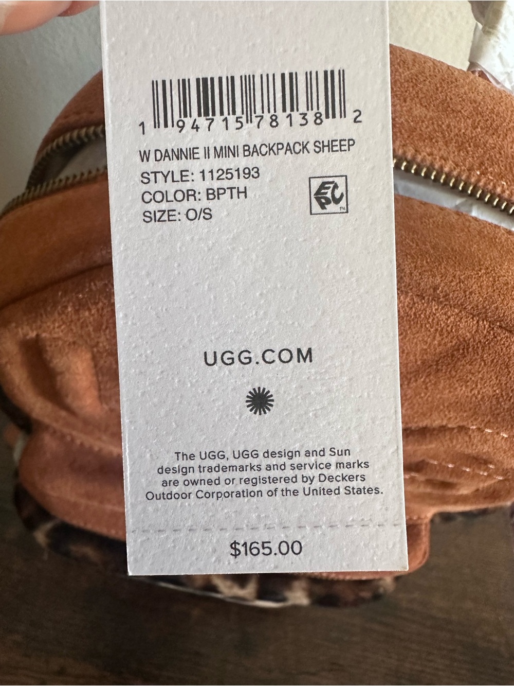 UGG DANNIE 11 BACKPACK SHEEP 100% SUEDE, SHEEPSKIN, COW LEATHER NWT - Picture 6 of 6
